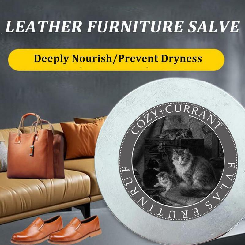 Smart Theatre l-Nettoyant pour meubles en cuir avec brosse, polyvalent, sec, hydratation, lisse, 100g, 250g