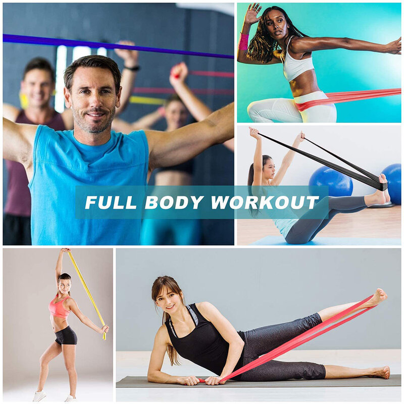 Bandas de resistencia para Yoga, cintas elásticas de látex de goma Natural para entrenamiento de Pilates, Fitness, gimnasio en casa, accesorios de Yoga