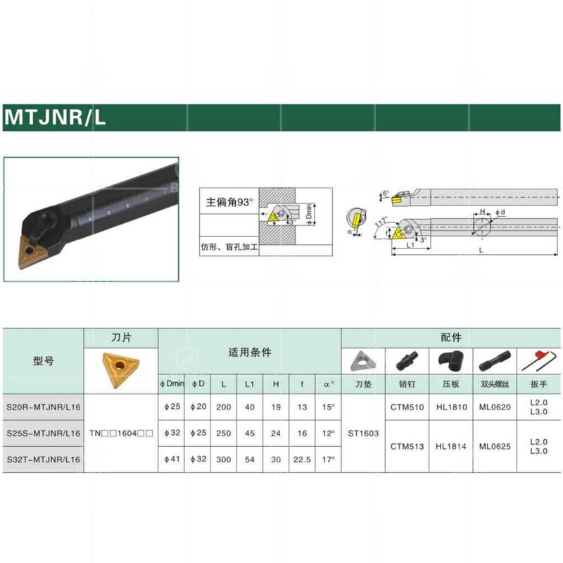 Deskar-herramienta de torneado CNC 100% Original S20R/S25S-MTJNR/L16, soportes de perforación internos, barra de corte de torno para inserto de carburo TNMG