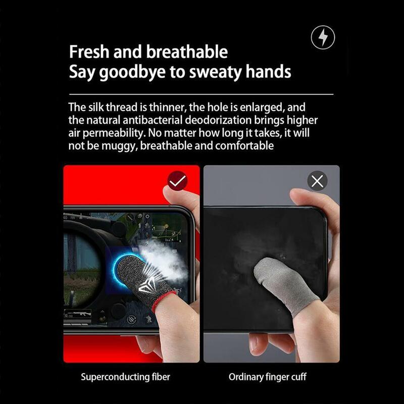 Gaming Fingertips Cover 1 Pair Finger Cots Breathable Thumb Anti-slip Touch Screen Finger Gloves For PUBG Mobile Game I3L2