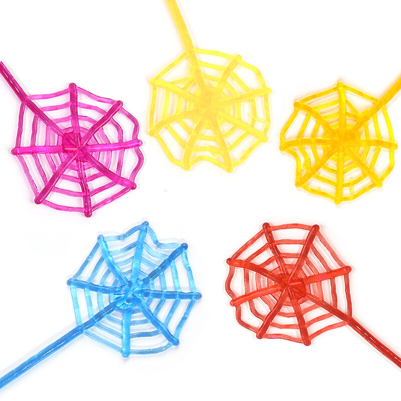 1-10pcs Sticky Spider Web Soft Elastically Stretchable Climbing Toys  for Kids Birthday Party Favors Halloween Party Stress Toy