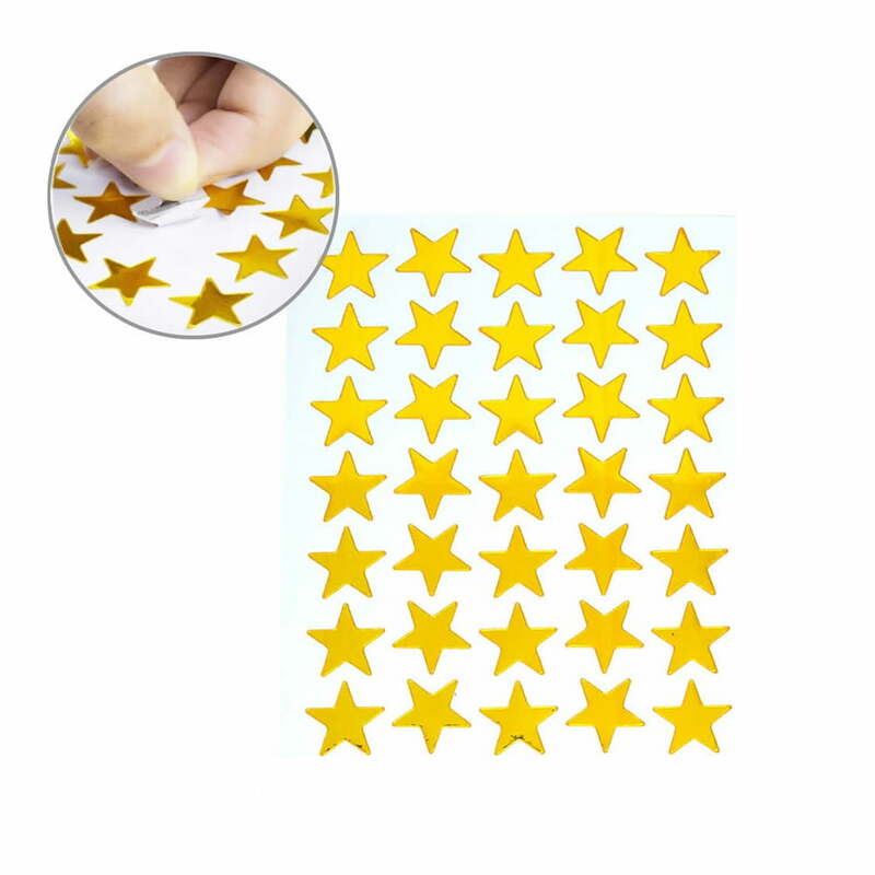 Pegatinas de estrella de cinco puntas para niños y estudiantes, 1 piezas, papelería, decoración de libro mayor, sobres de regalo, álbumes, pegatinas de álbum de recortes