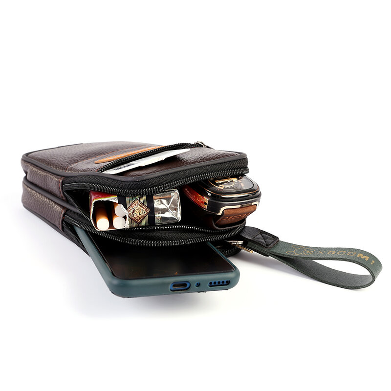 Multifunktions-Pu-Gürtel tasche für Männer Outdoor-Sport handtasche Geldbörse Gürtel tasche Reisetasche Handy tasche Tasche