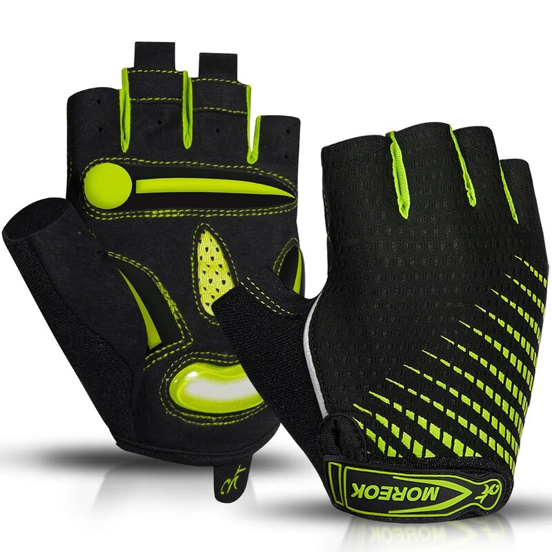 MOREOK Cycling Gloves,Breathable Bicycle Gloves,5MM Gel Pads Non-Slip Mountain Bike Gloves MTB Road Biking Gloves for Men Women