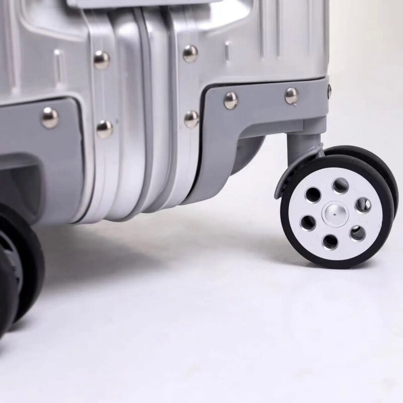 Чемодан большого размера из алюминиево-магниевого сплава с колесами для путешествий чемодан с колесами Бесплатная доставка Модный чемодан для салона