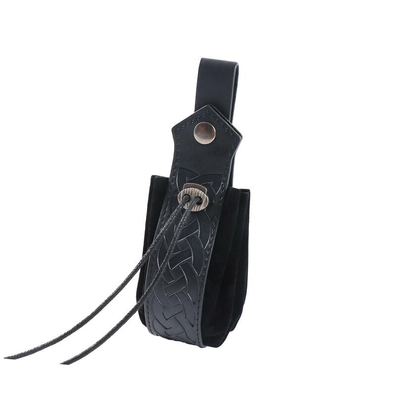 Medieval Knight PU Belt Pouch Knight Waist Belt Bag for Theatrical Props