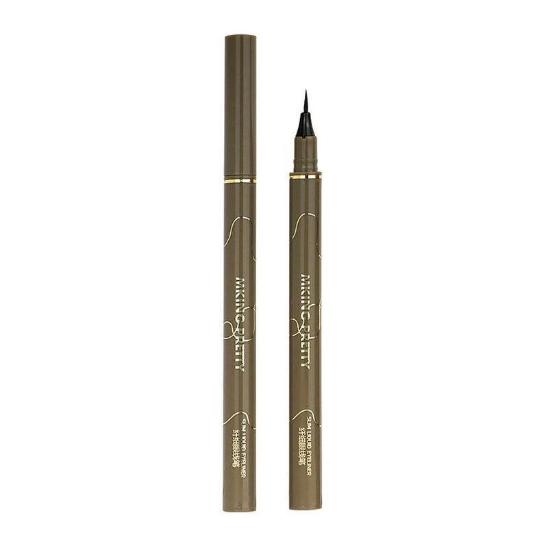 4 Colors Black Eyeliner Make Up Quick-drying Waterproof Eye Liquid Pencil Eye Silkworm Makeup Liner Pen Brown Lying Lady N4v8