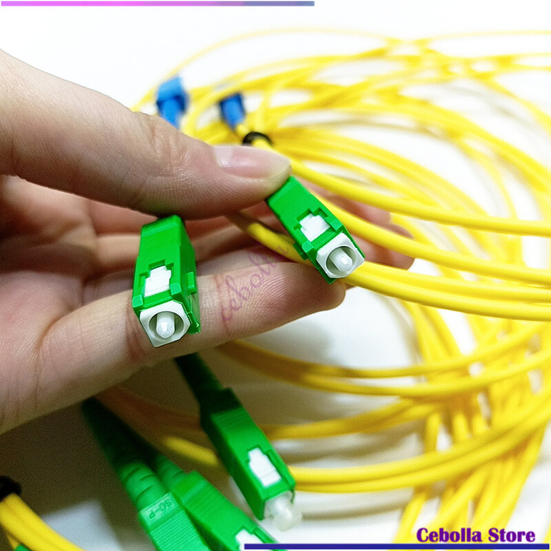 10 buah/lot kabel Patch SC/UPC-SC/APC 3.0mm kabel optik SingleMode SM Simplex Jumper serat optik FTTH
