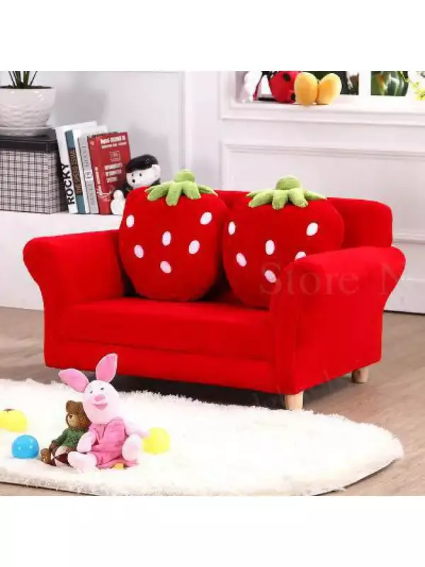 Tkanina dmuchana sofa dla dzieci księżniczka niemowlę leniwy fotel truskawkowy kombinacja sofa dziecko mały uroczy