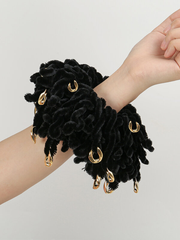 Scrunchies para el cabello Hijab musulmán, banda de goma elástica sólida y elegante, soporte para la cabeza, diadema negra Scrunchy, nuevo