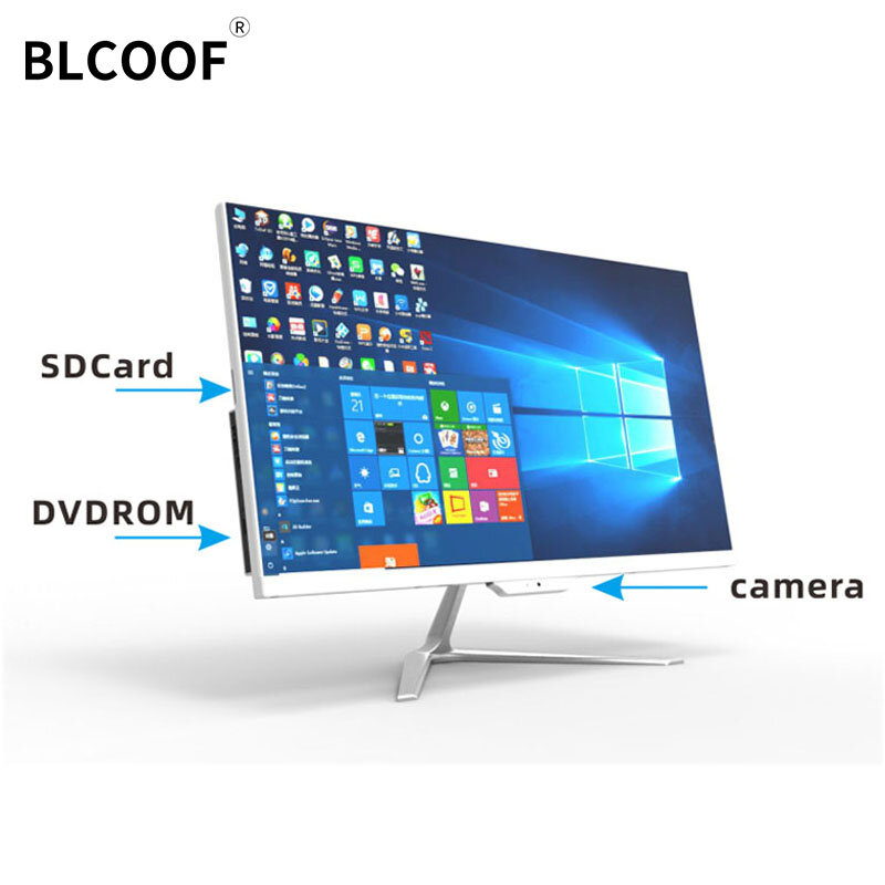 Computador de mesa monobloco com Bluetooth, tudo em um PC Desktop, Core i7-1165G7, DDR4, 24 ", Windows, Novo