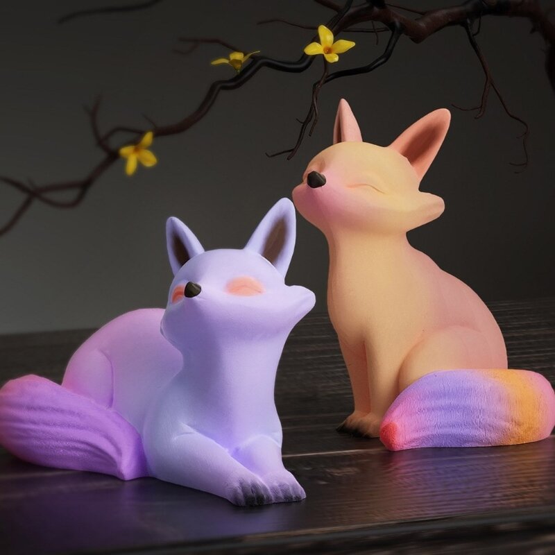 แม่พิมพ์ซิลิโคน 3D สุนัขจิ้งจอกเทียนแม่พิมพ์สัตว์เรซินแม่พิมพ์สำหรับสบู่เทียนอโรมา