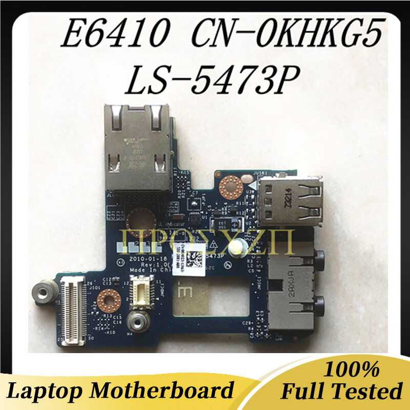 DELL E6410 CN-0KHKG5 0KHKG5 KHKG5 LS-5473P 노트북 전원 보드 오디오 USB 포트 보드