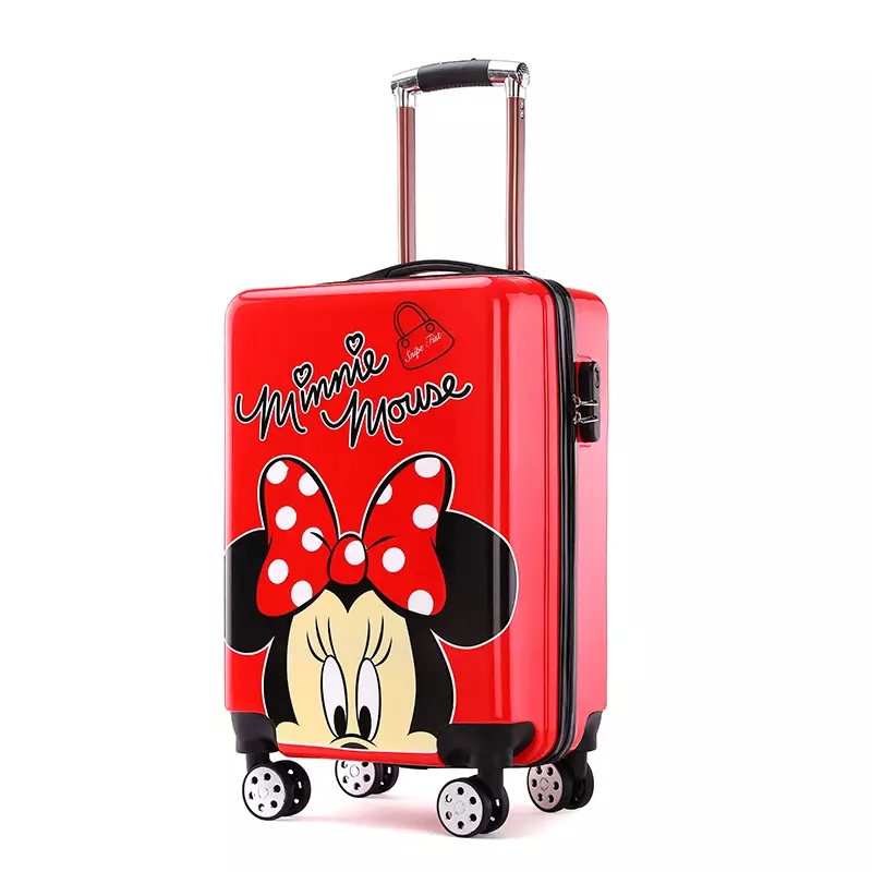 Disney Mickey Mouse 20 Inci Koper Perjalanan Kartun Anak-anak Di Atas Roda Koper Troli Lucu Anak Bagasi Bergulir Kabin Yang Indah