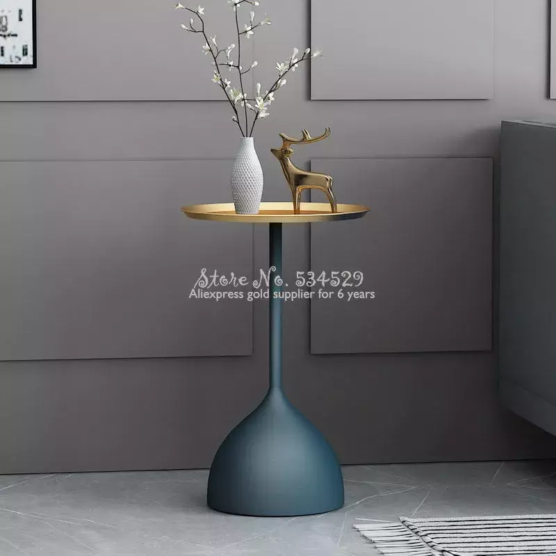 Massiv metall Unterstützung nordischen kreativen Marmor kleinen Tee tisch Hoch temperatur Nano Farbe Handwerk Wohnzimmer Beistell tische