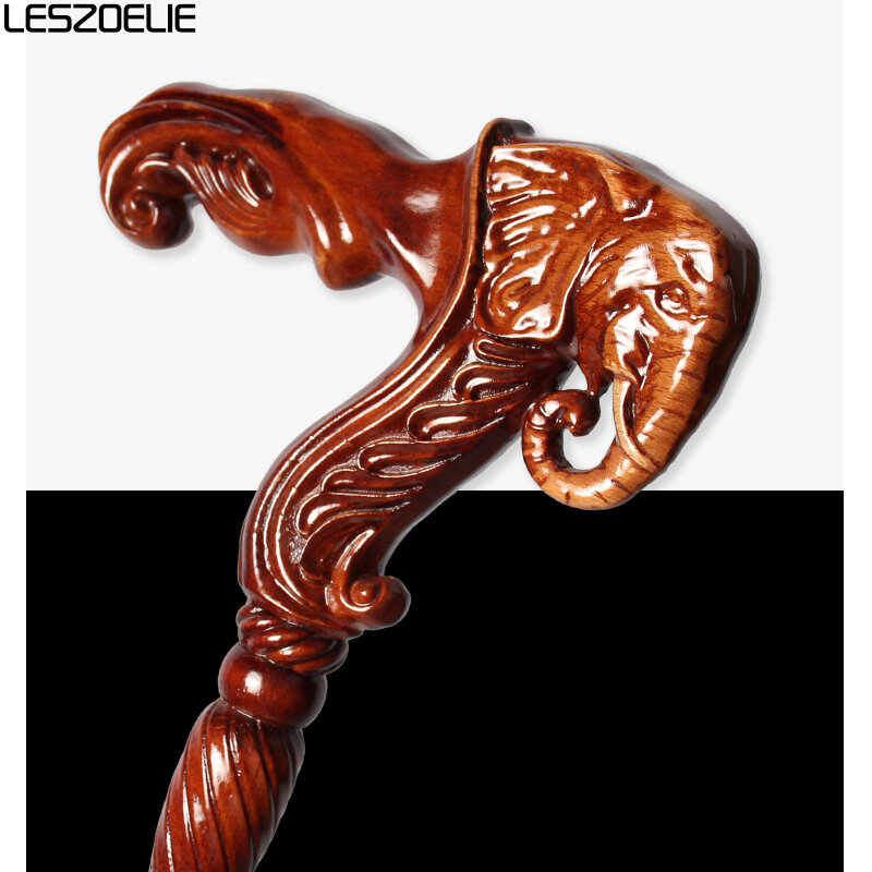 Bastão de madeira para homens e mulheres, punho de elefante, faia alemã, bengalas destacáveis de luxo, bengalas elegantes, 95cm