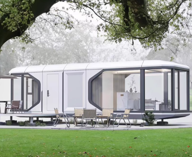 Earthquake Proof Tiny Hotel, Steel Camp Tent, Fábrica embutida Container Home, 267 sqf, 375 sqf, 28 m², 38 m²