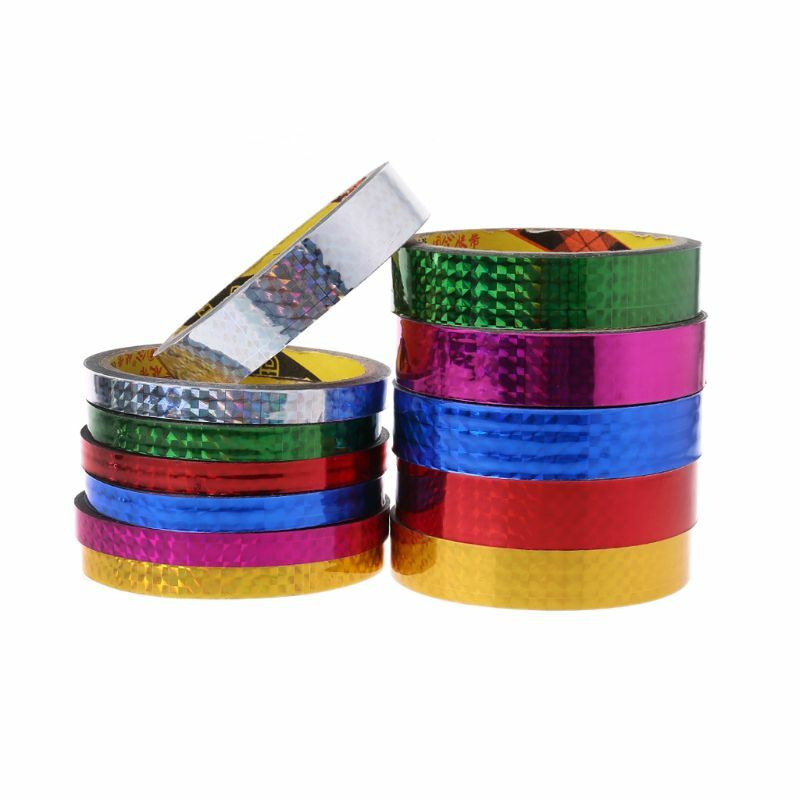 Aros de cinta de purpurina prismática RG para decoración de gimnasia rítmica, herramientas de enmascaramiento, 1 unidad