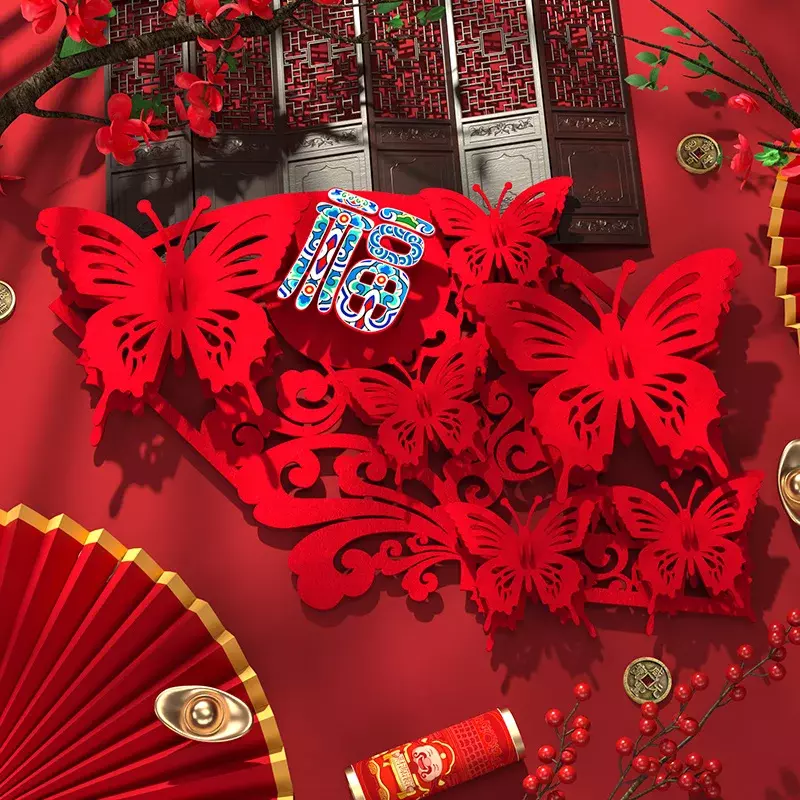 Puerta de palo god couplets en la puerta del Año Nuevo Chino