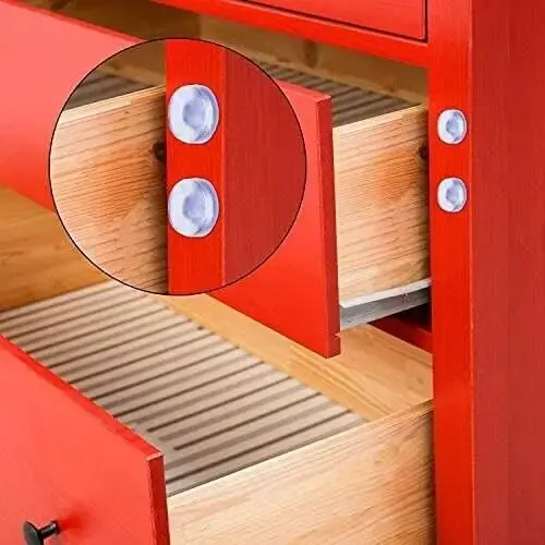 Parachoques integrado para muebles de mesa, 50 piezas, M6.5, con vástago, pinzas de goma, espaciadores de mesa para agujero de muebles, almohadilla de pie de empuje