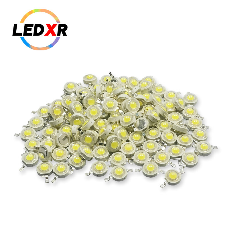 Chip LED de alta potencia, cuentas de lámpara de 42mil, luz blanca, rojo, verde, azul, amarillo, espectro completo, uv, violeta, infrarrojo, 1/3/5W, 100 Uds.