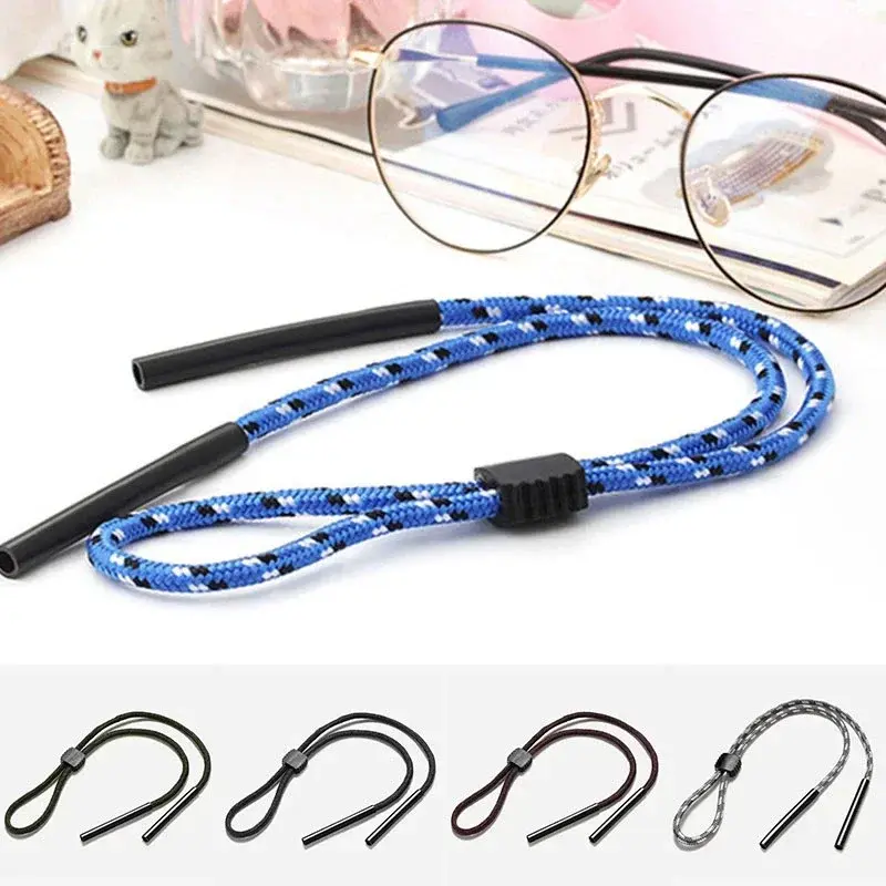 Correas flotantes antideslizantes para gafas, cadena de poliéster para gafas de sol, cuerdas deportivas, cordón de soporte, 1 unidad