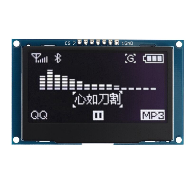 3 pz 2.42 pollici 12864 128 x64 modulo Display OLED IIC I2C SPI schermo LCD seriale per C51 STM32 SSD1309 (carattere bianco)