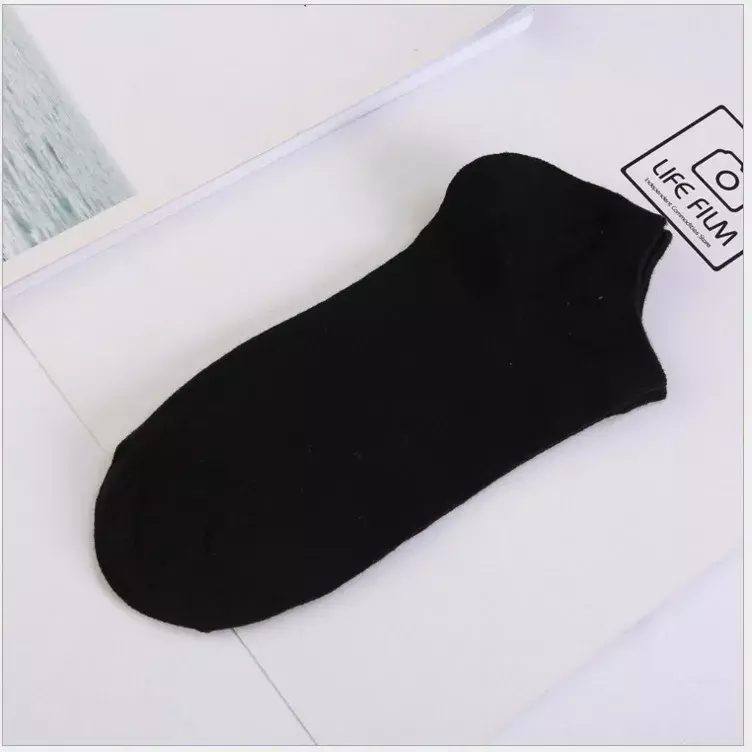 Socken, Sommer gekämmte Baumwolle für Männer, mittellange Damen socken, schwarzes Frühlings weiß