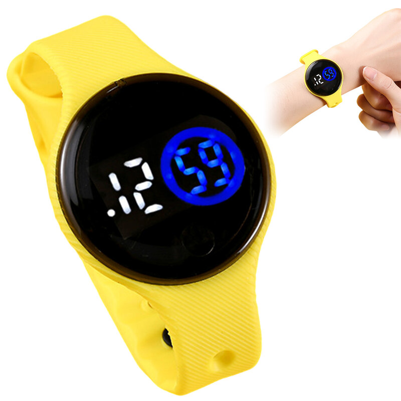 LED Round Wrist Watches Super Wide-Angle Display Round Dial Wrist Watches for Time and Schedule Organize