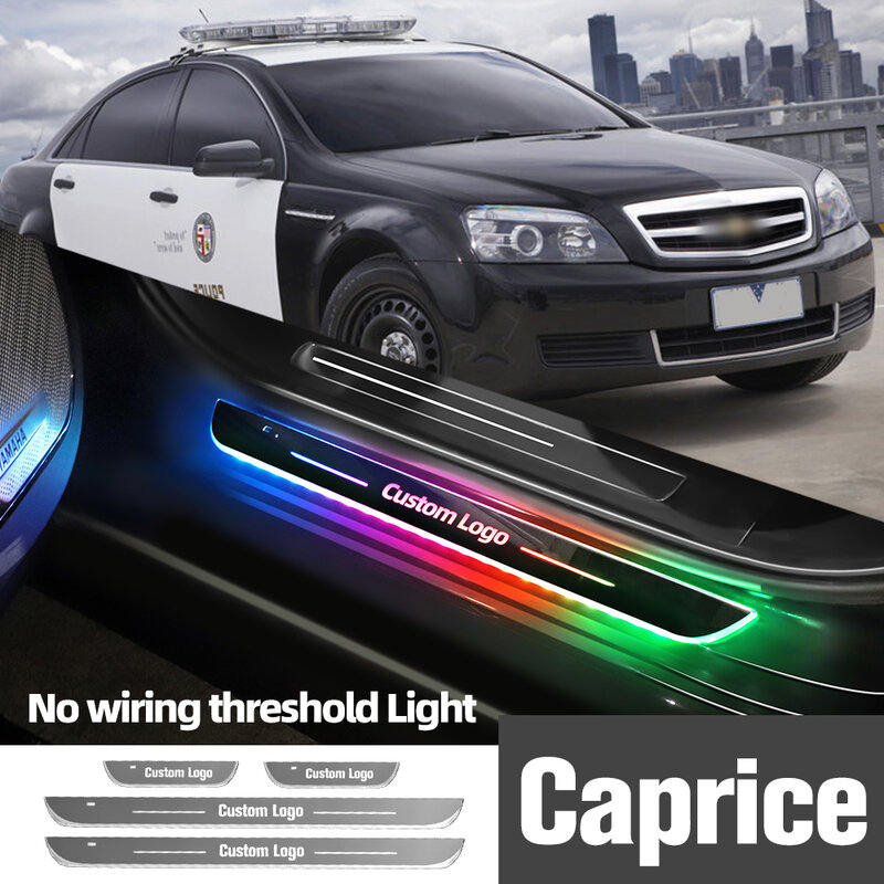 For Chevrolet Caprice 2011-2016 2013 2014 2015 Car Door Sill Light Customized Logo LED Welcome Threshold Pedal Lamp Accessories