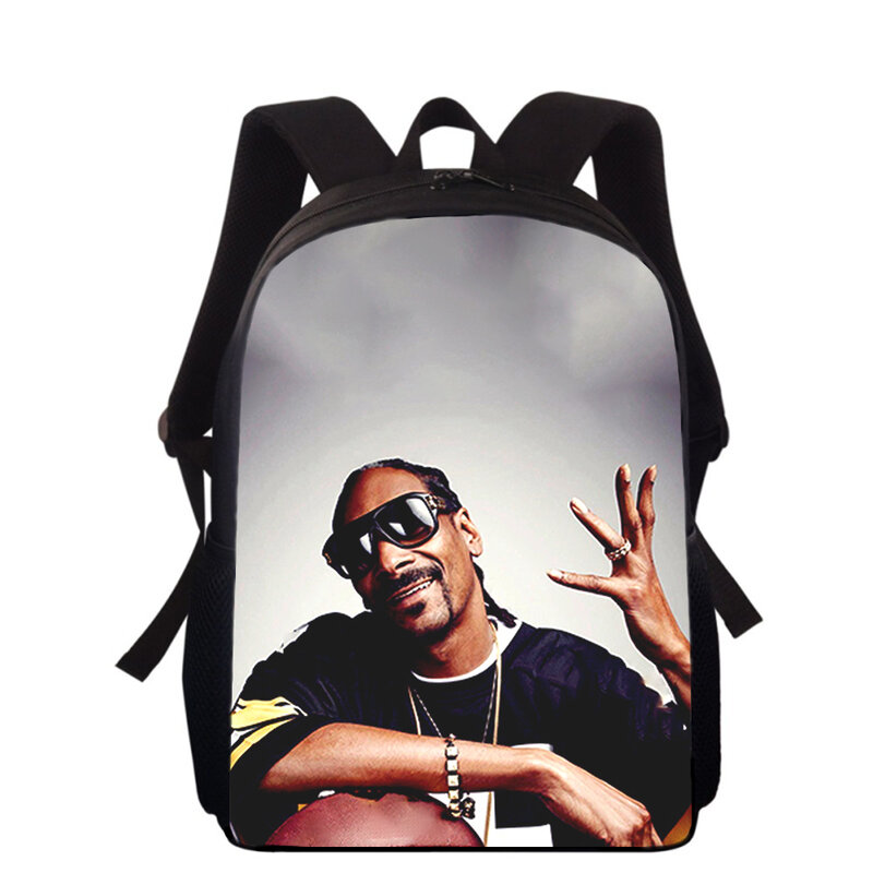 Rap dogg-子供用の15インチの3Dプリントのバックパック,男の子と女の子用のプライマリスクールバッグ,学生用のランドセル