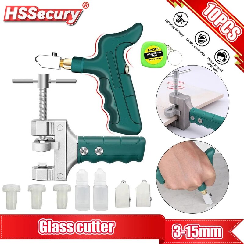 Glass Cutter Set Ceramic Tile Handheld Cutting Tool Professional Household Ceramic Cutter For Diamond Glass Tile Cutting Tools