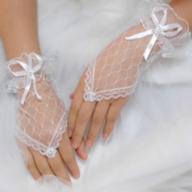 Seksowna damska koronka nadgarstek bez palców wieczór weselny przyjęcie ślubne wesele