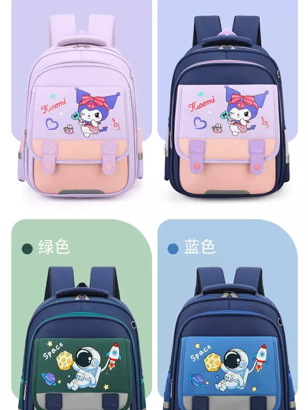 Hello Kitty Schoolbag para meninos e meninas, mochila infantil de grande capacidade, alunos do ensino primário, novo, 1-6