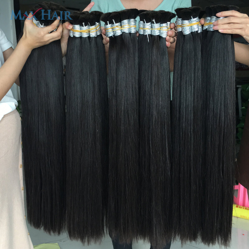 Extensões retas do cabelo humano, cabelo natural, volume para Mega Her, 300 gramas, 70cm, atacado