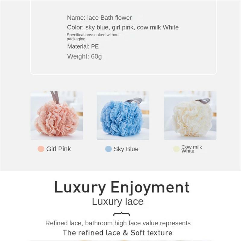 Bath Flower Soft Soft Luxury Lace High Quality Bathroom Accessories Massage Body Tools Thick Bath Products Bath Towel