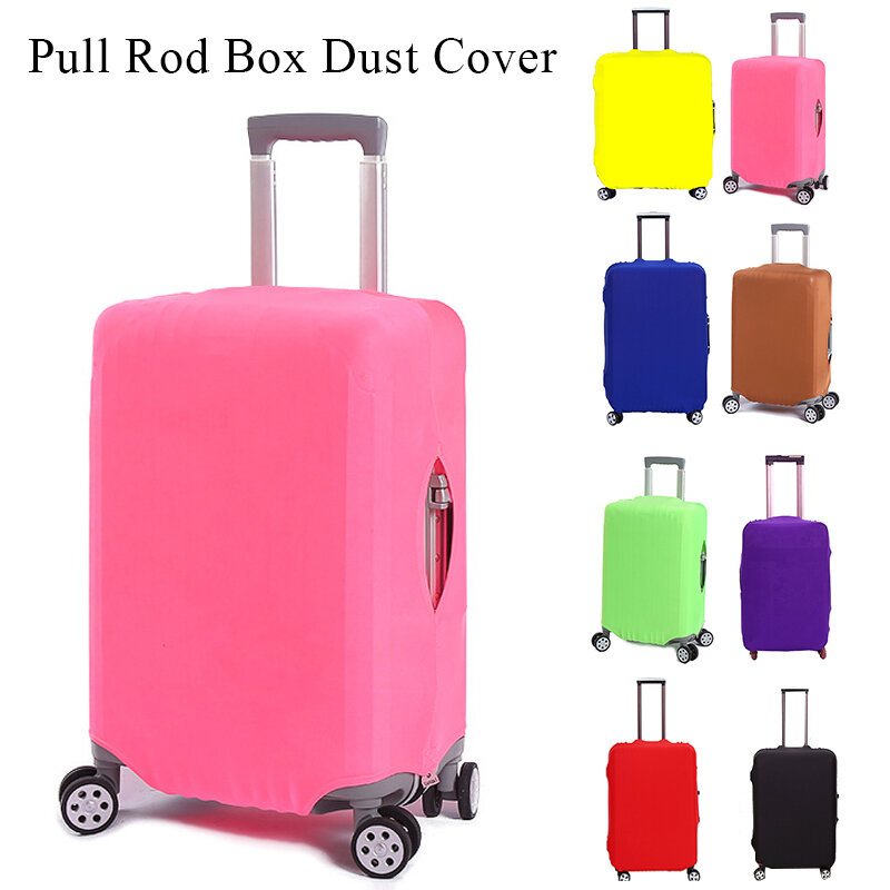 Pokrowiec przeciwkurzowy na walizkę, podróżny, w jednolitym kolorze, osłona bagażu na 18-28 cali, pokrowiec na wózek, akcesoria podróżne