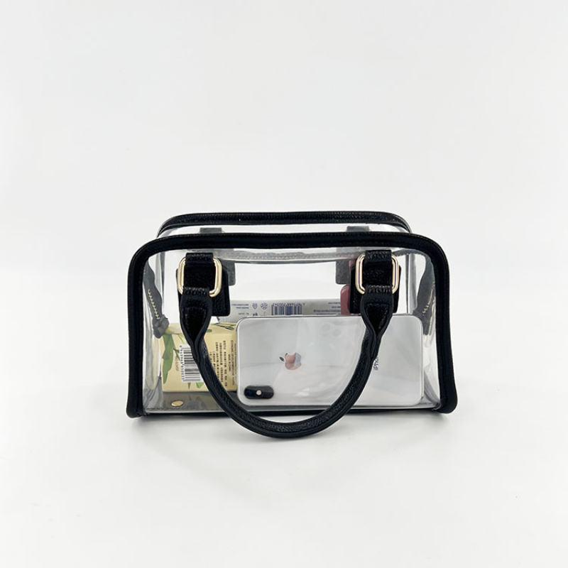 Borsa trasparente per gelatina da strada borsa da spiaggia per sinfonia Laser borsa da donna alla moda di grande capacità obliqua monospalla portatile in PVC