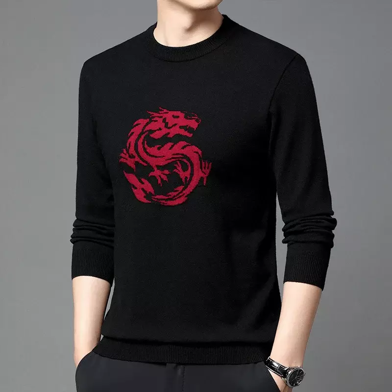 New Round Neck Hoodie for Men in Early Spring, Fashionable and Versatile, Comfortable and Personalized