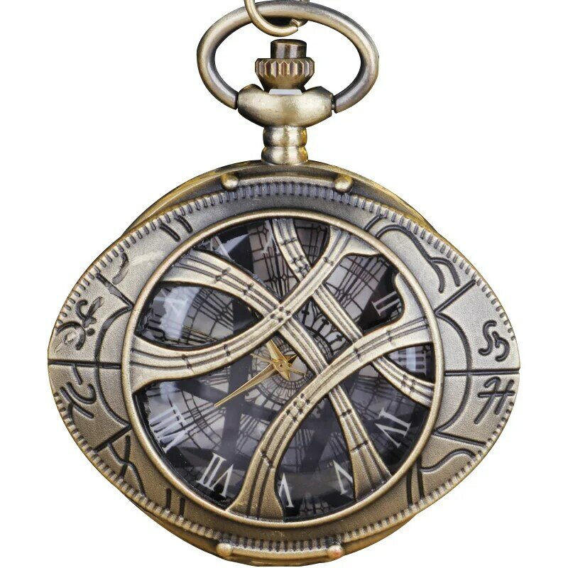 Nova oco para fora elegante moda vintage quartzo bolso relógios pingente colar corrente presentes para homens das mulheres