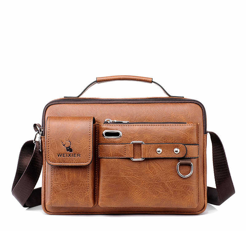 Brand Men Shoulder Bag Pu Leather Business Messenger Bag for Man 2022 New Vintage Small Male Crossbody Bags Designer Handbags 가방