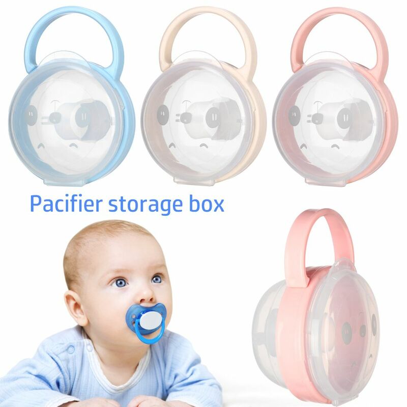 Kotak Penyimpanan Dot Bayi Luar Ruangan Portabel Anak Penenang Penutup Debu Casing Wadah Puting Bayi Pemegang