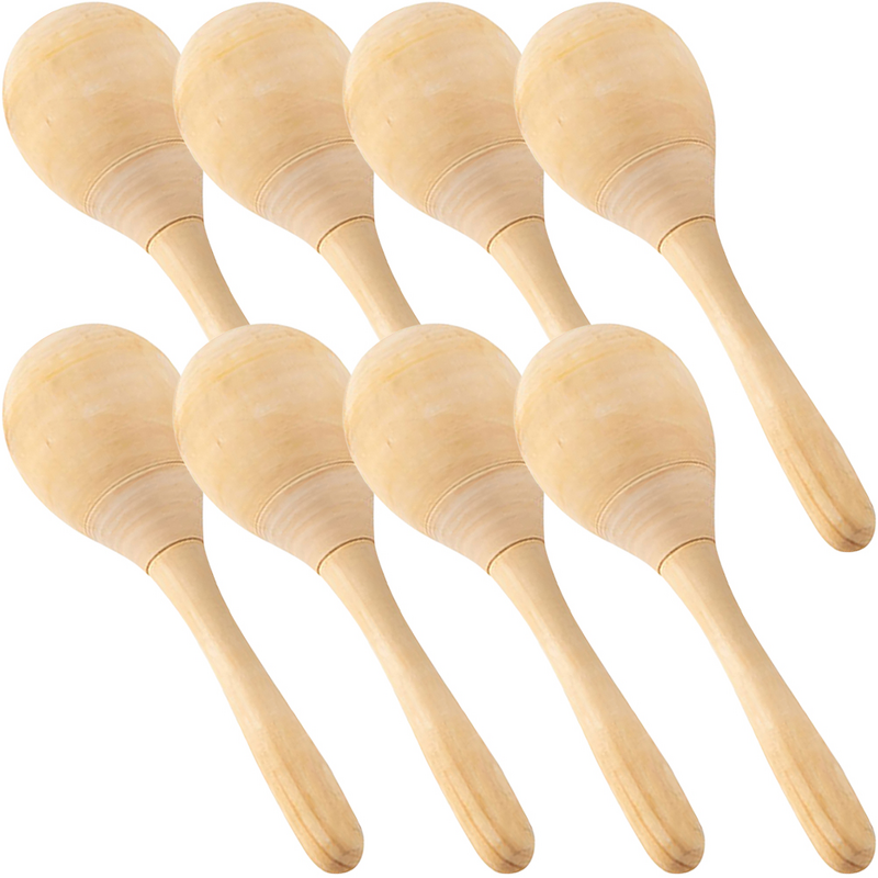 Maracas Toys Unfinished Lightweight Lasting Educational Music Toys Musical Enlightenment Toys Wooden Maracas Toys for Toddlers