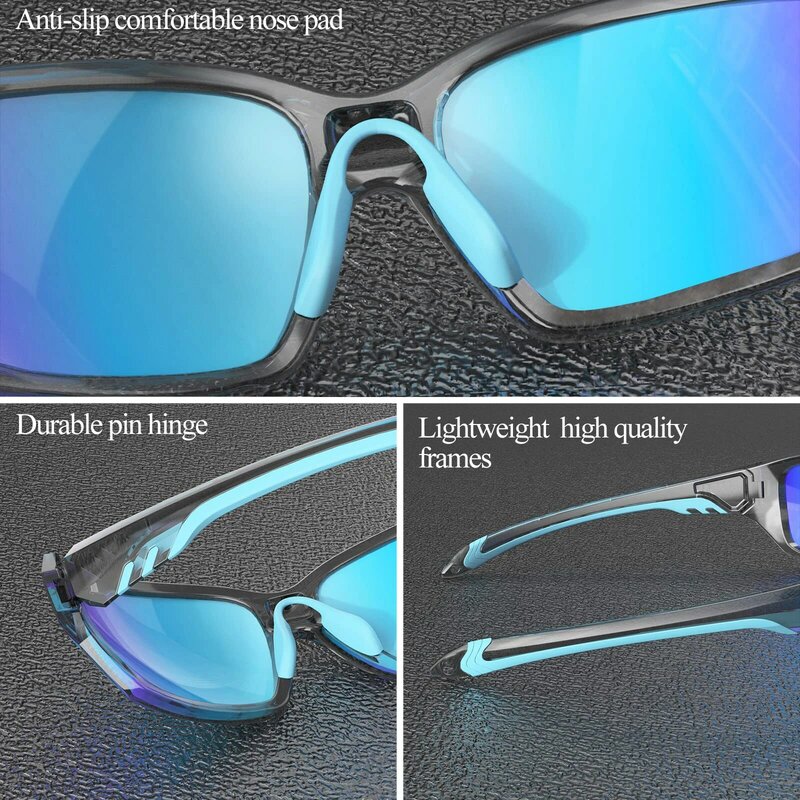 Yoolens polarizado esportes óculos de sol para homens mulher correndo ciclismo pesca golfe condução máscaras óculos de sol tr90