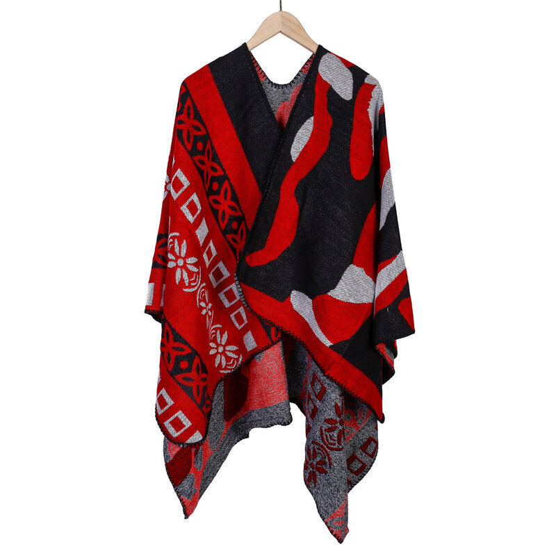 Bufanda de invierno de lujo para mujer, chal de Cachemira, cálido, manta gruesa, estampado, diseño femenino, estolas, 2022