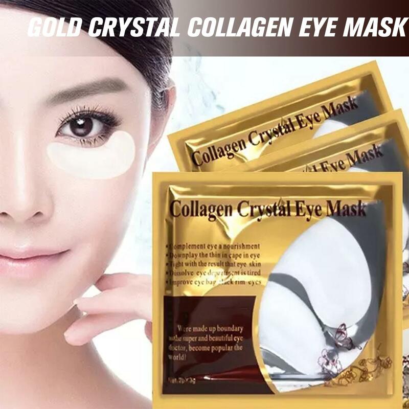 Gold Crystal Collagen Eye Mask Hyaluronic Acid Hydrating Eye Mask Under Eye Patchs For Dark Circles Puffiness Sooth Moisturizing