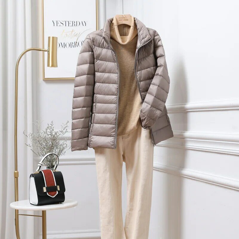 Piumino invernale donna Packable cappotti corti ultraleggeri 2023 nuove donne Slim Fit piumino portatile antivento 5XL