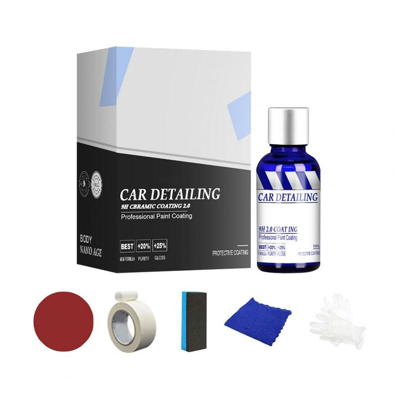 30ml/50ml Ceramic Coating Water-resistant Quick-drying Convenient Polishing Polymer Paint Protection Kit for Car