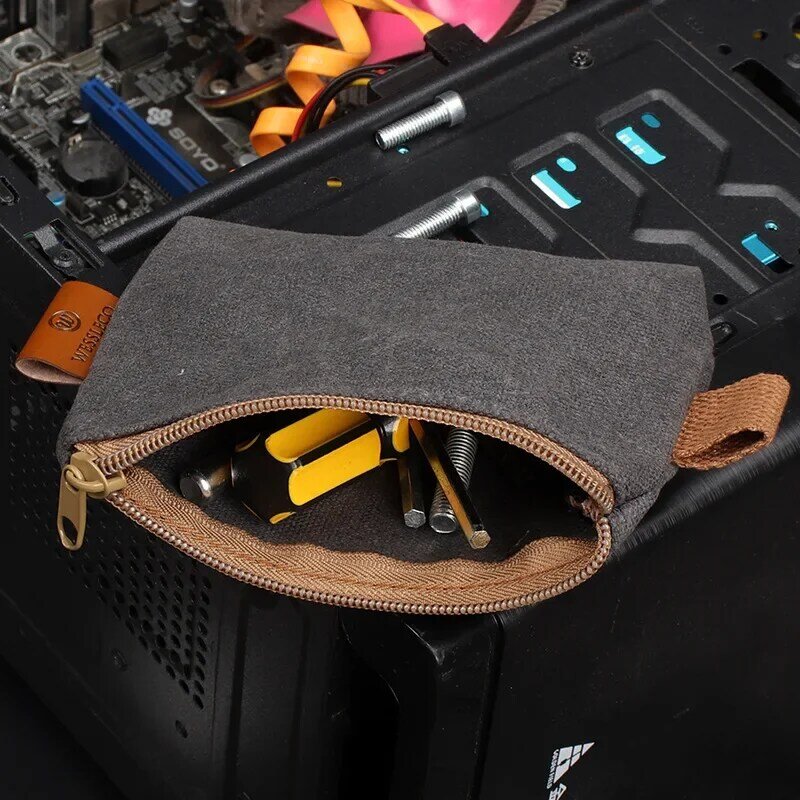Borsa portautensili portatile in tela cerata bagnata borse portaoggetti Hardware impermeabili borsa portautensili piccola multifunzione Organizer di alta qualità