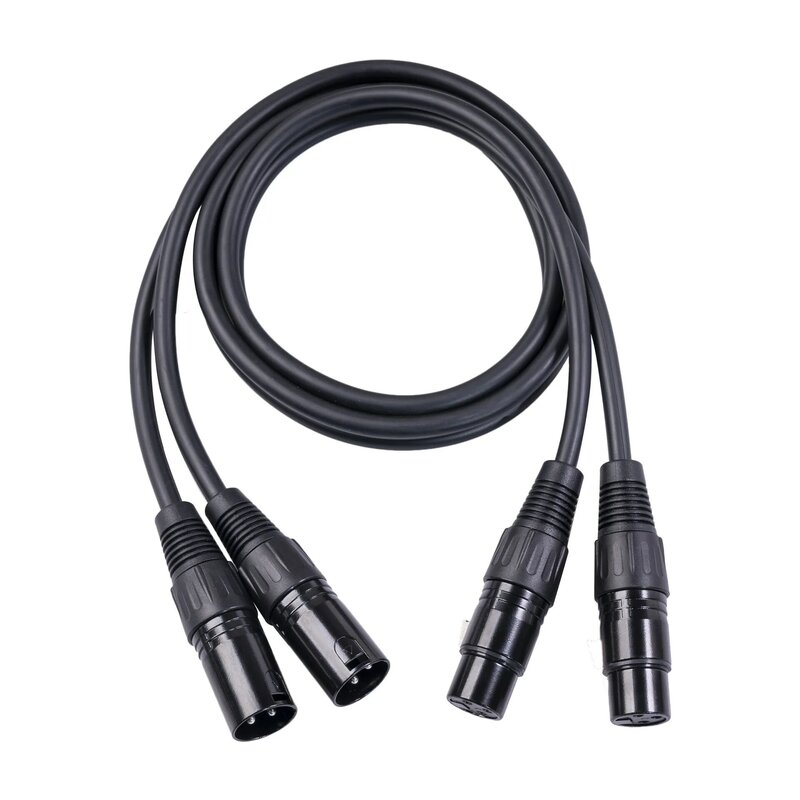 Cable plateado de cristal 5N OCC de alta gama con enchufe XLR chapado en rodio, Audio Hifi 2XLR a 2XLR, Cable de Audio para audiófilos